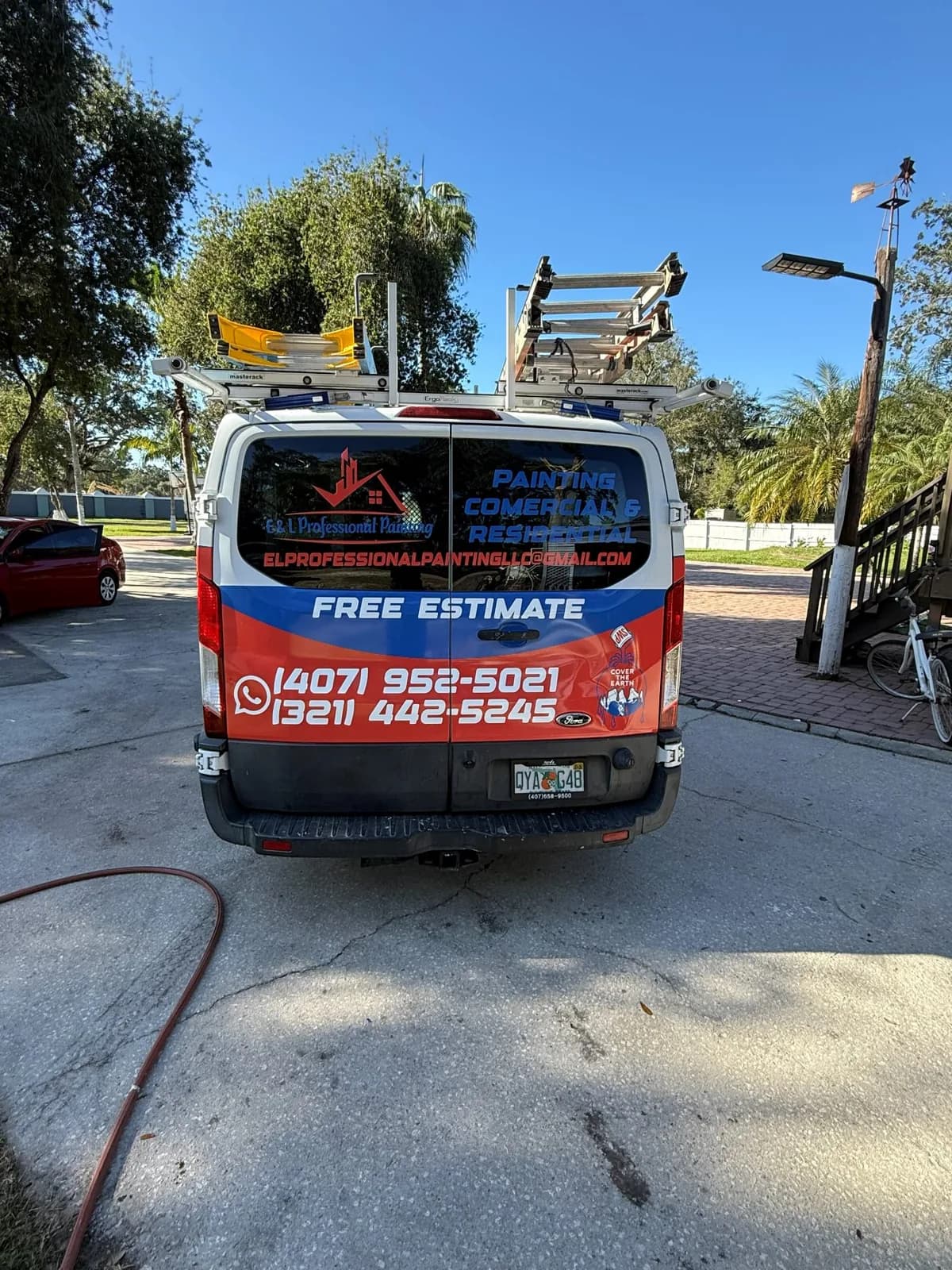 Partial wrap combining vinyl and factory paint