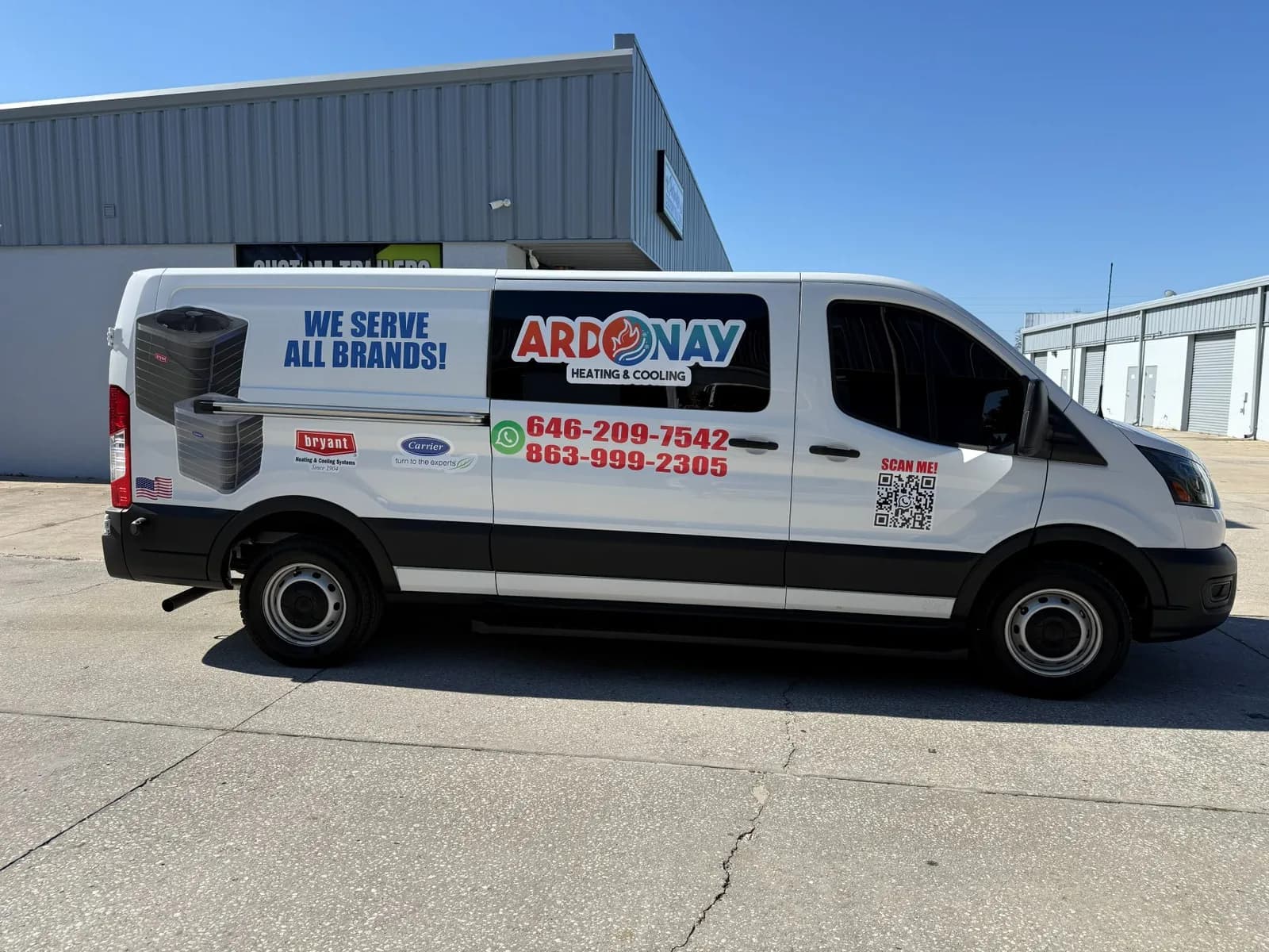 Vehicle lettering and decals, side view